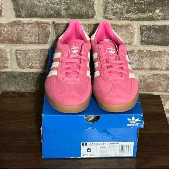 Adidas Gazelle Indoor W Women’s Pink and White - Picture 3 of 8